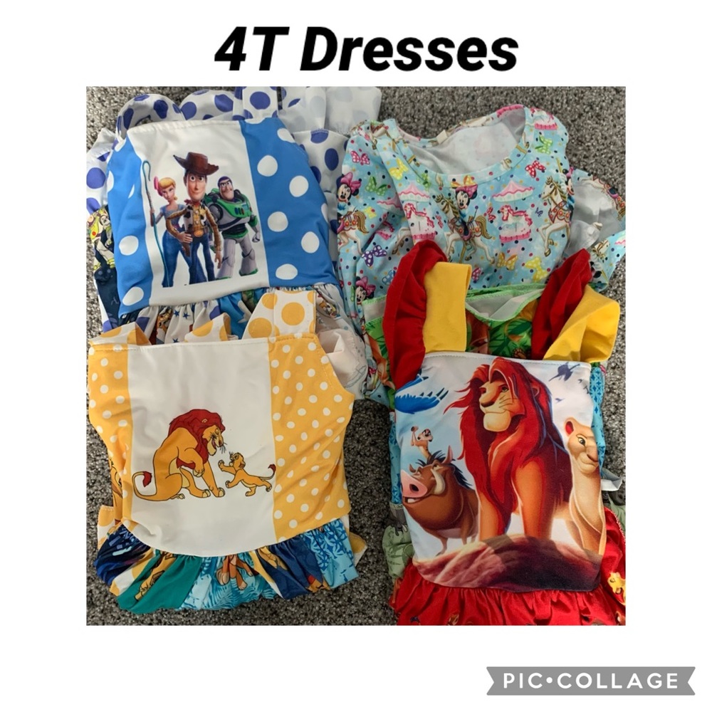 4 - disney themed dresses (4T)